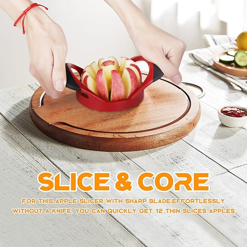 12-Blade Apple Slicer Stainless Steel Ultra-Sharp Apple Corer New