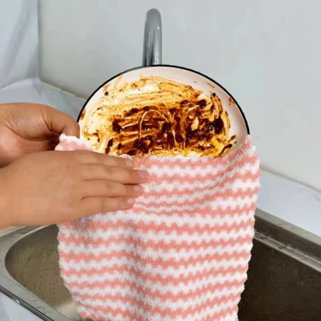 5Pcs Kitchen Towels Reusable Dishcloths Multicolor Cleaning for Multiple Uses