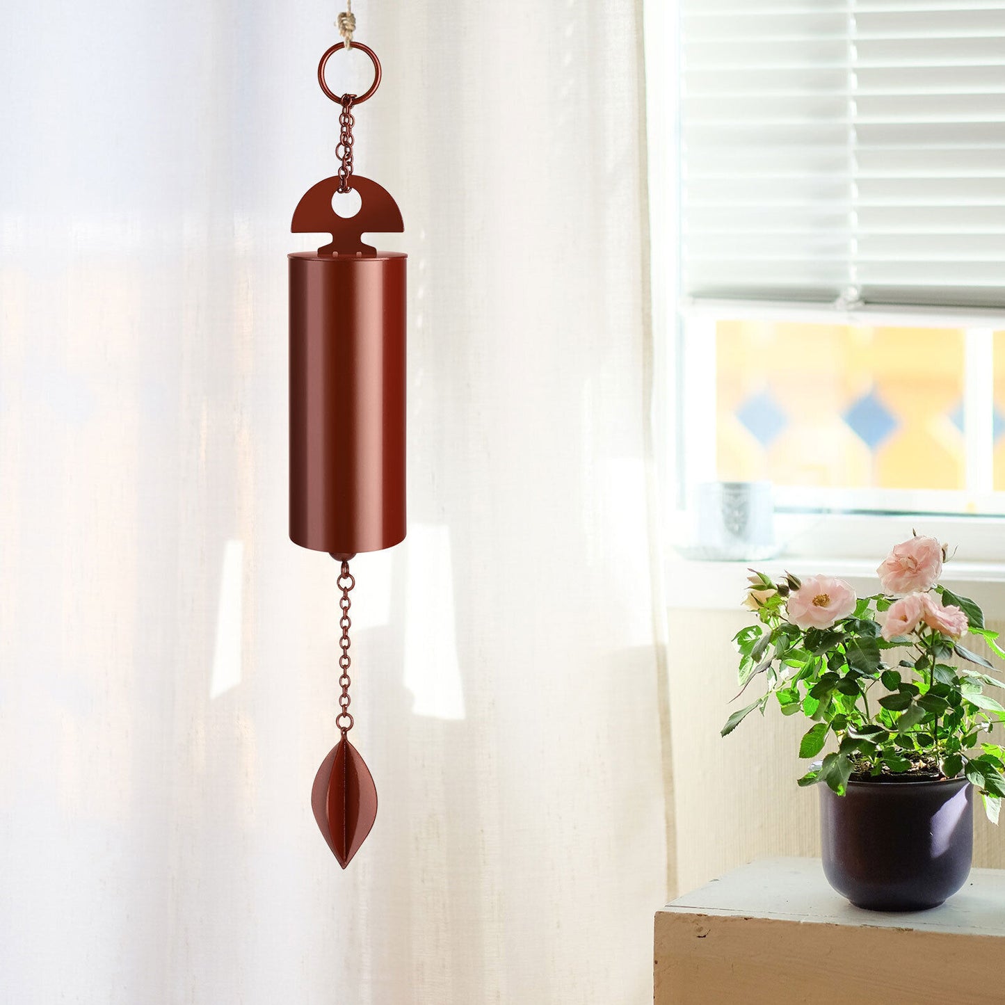Outdoor Serenity – Heroic Metal Wind Chimes with Deep Resonance Bell | Calming Sound for Gardens, Patios & Homes | TikTok Relaxation Decor