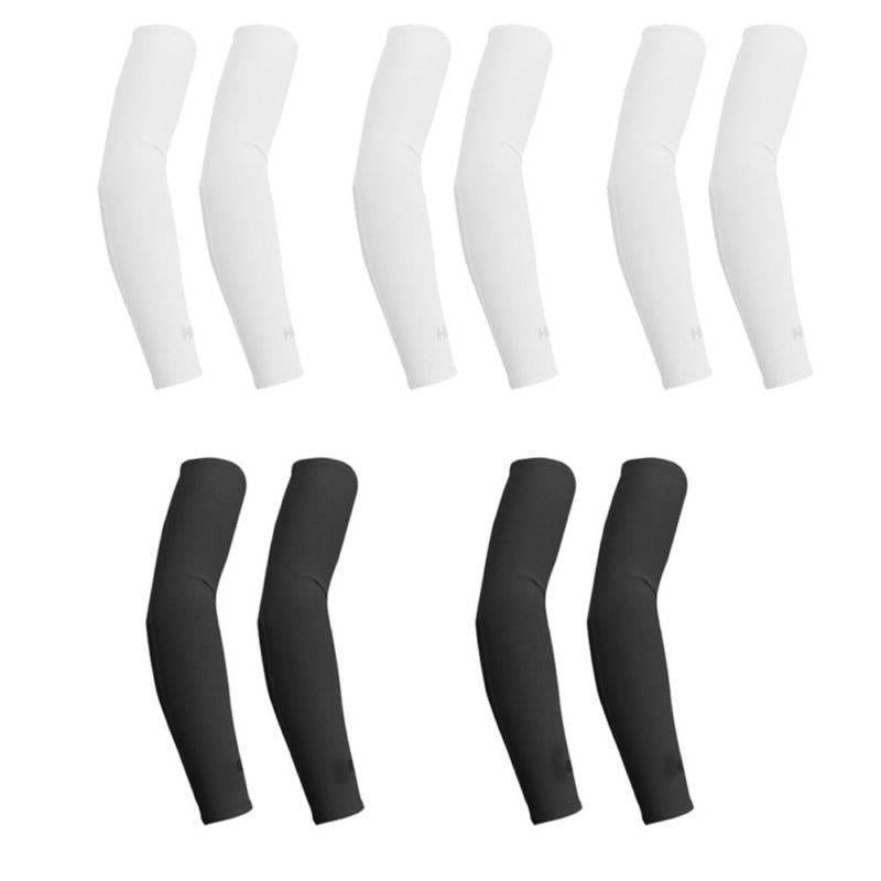 Cooling Arm Sleeves UV Sun Protection, Sweat-Wicking, Breathable Compression for Sports, Cycling, Golf, Hiking & Outdoor Activities – 5 Pairs