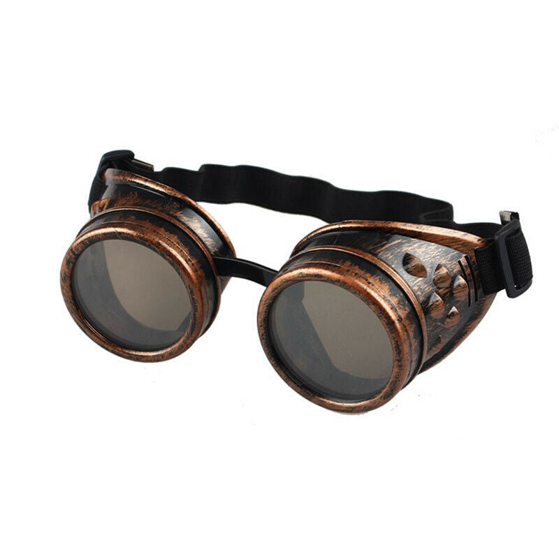 Steampunk Goggles Vintage Victorian - Retro Cyber Punk Gothic Glasses for Men & Women, Halloween Cosplay, Rave, Masks Comfortable Photo Plastic Strap