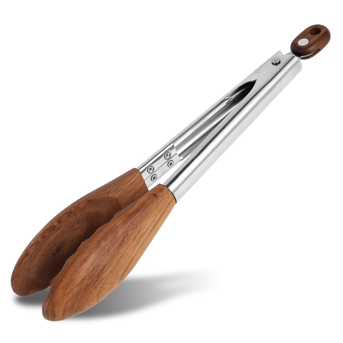 Walnut Wood Kitchen Tongs Food Serving Grill Multi Purpose Cooking Tongs