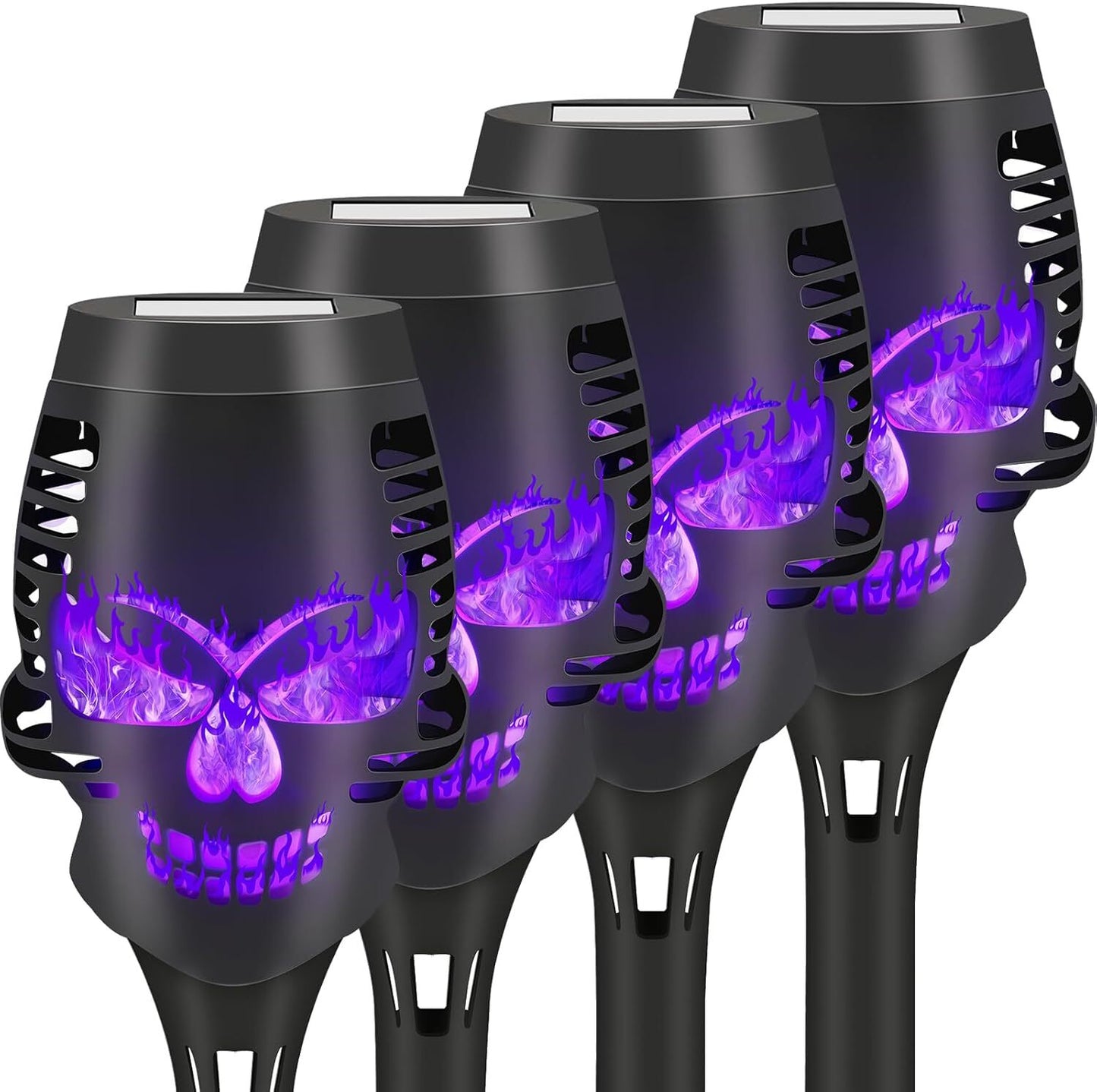 4 PACK Flickering Solar Lights Flame Torch Outdoor Landscape Garden Yard Lights