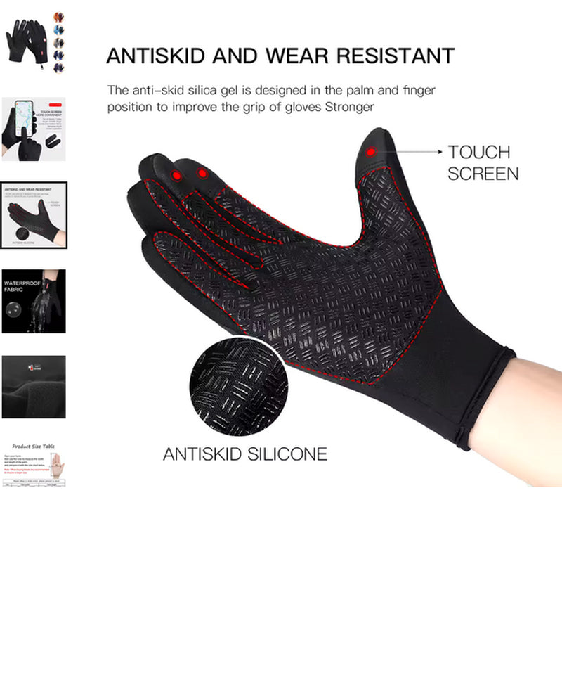 Thermal Waterproof Winter Touch Screen Ski Gloves for Men & Women