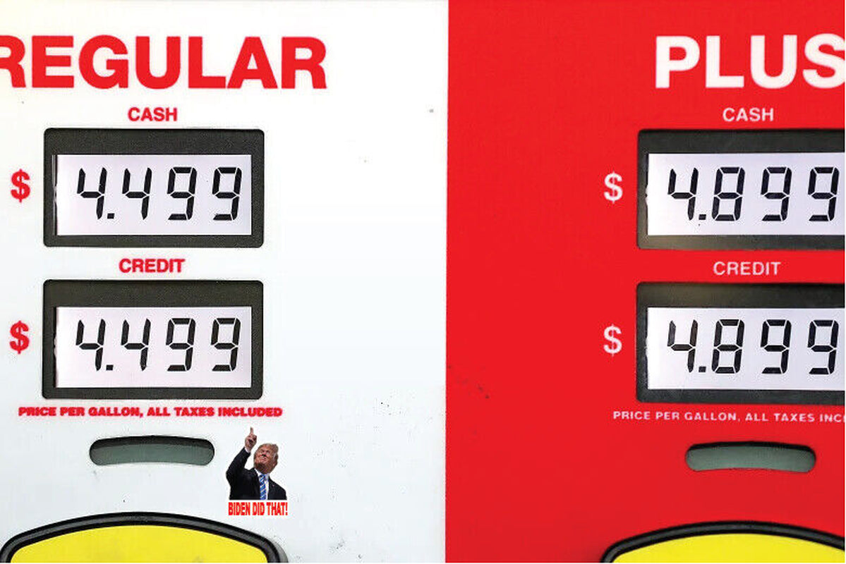 TRUMP BIDEN DID THAT Decal Stickers | 25-Pack Removable Vinyl for Gas Pumps, Oil Prices & More | Easy to Apply & Remove with No Residue or Damage