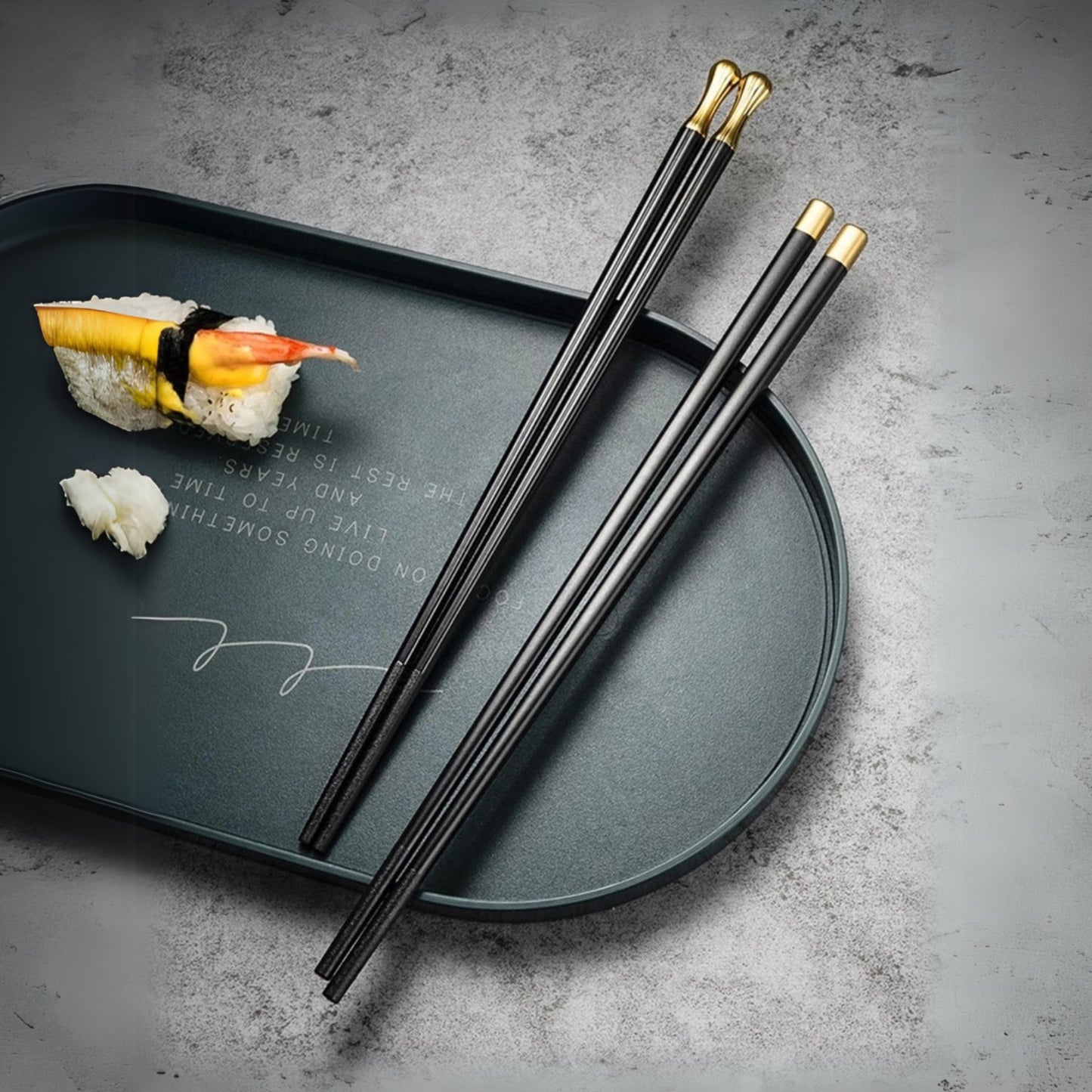 5 Pair Stainless Steel Chopsticks – Non-Slip Design, Stylish Kitchen Tools for Easy Gripping, Durable & Reusable Chop Sticks for Home or Dining!