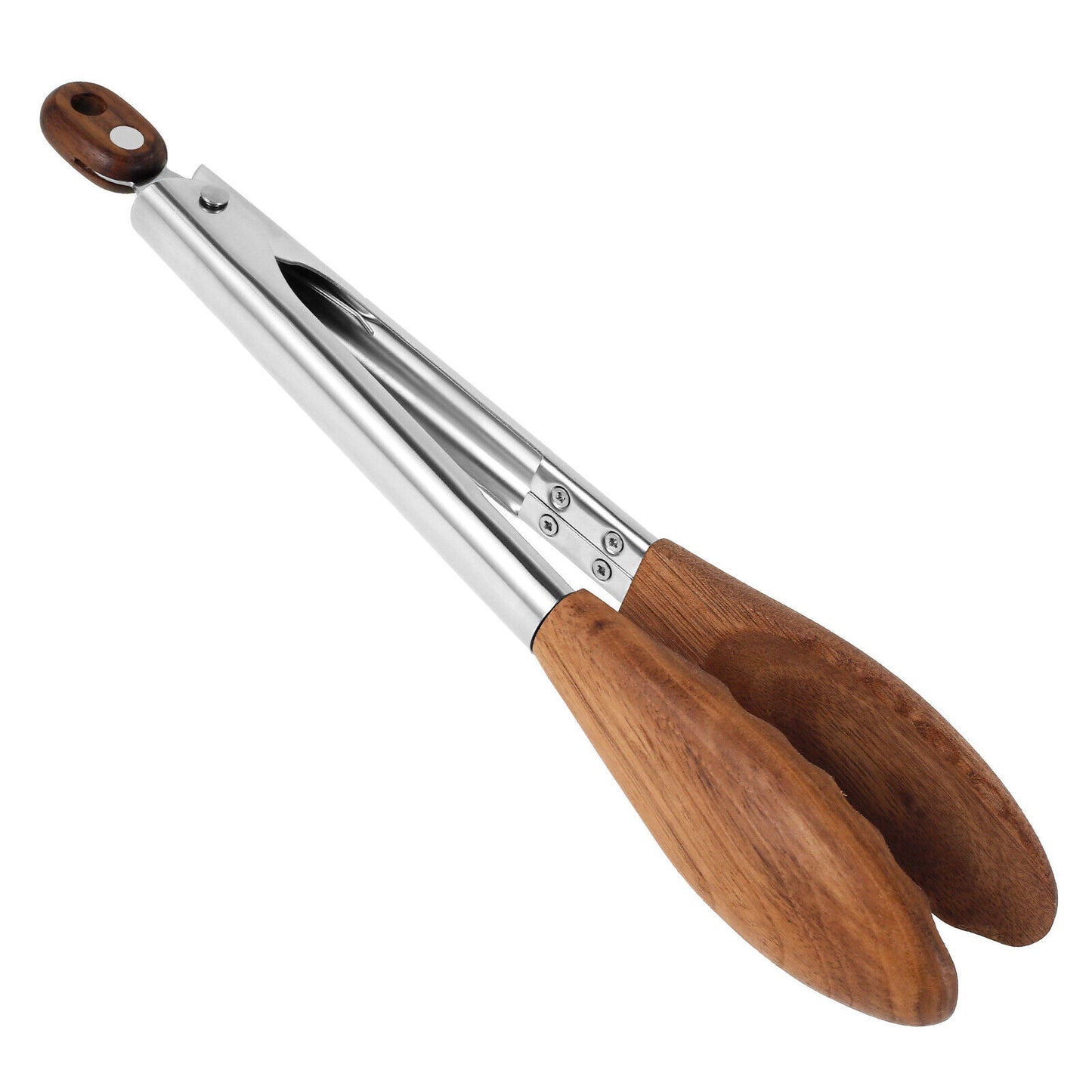 Walnut Wood Kitchen Tongs Food Serving Grill Multi Purpose Cooking Tongs