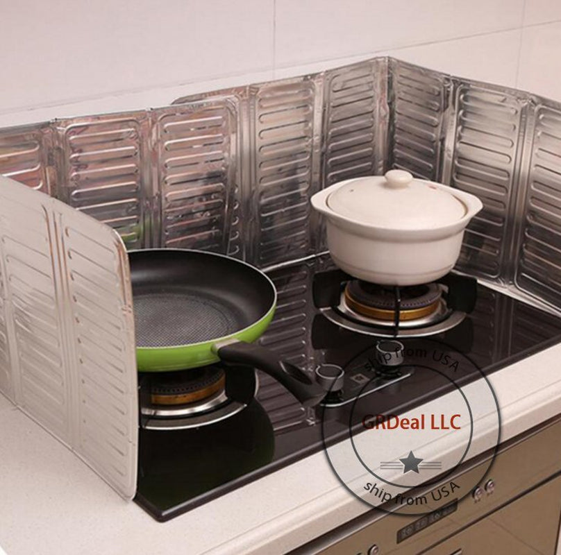 Stove Splatter Guard Folding Non-Stick Grease Shield Cooking Spill Protector New