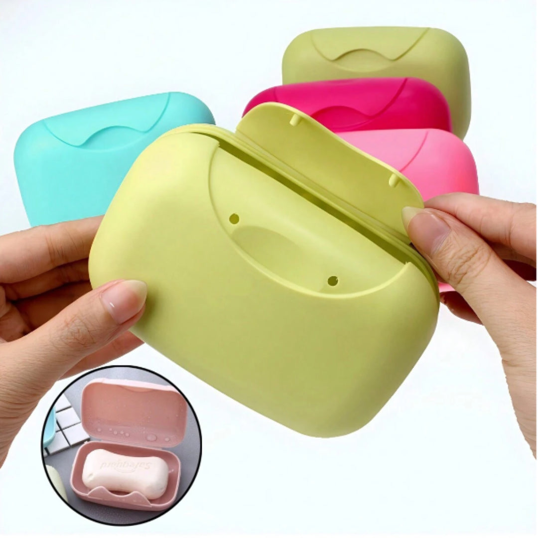 2Pcs Soap Box Holder, Portable Plastic Travel Case – Leak-Proof Soap Dish for Bathroom & Shower, Compact & Durable Travel Accessory for Home & On-the-Go!