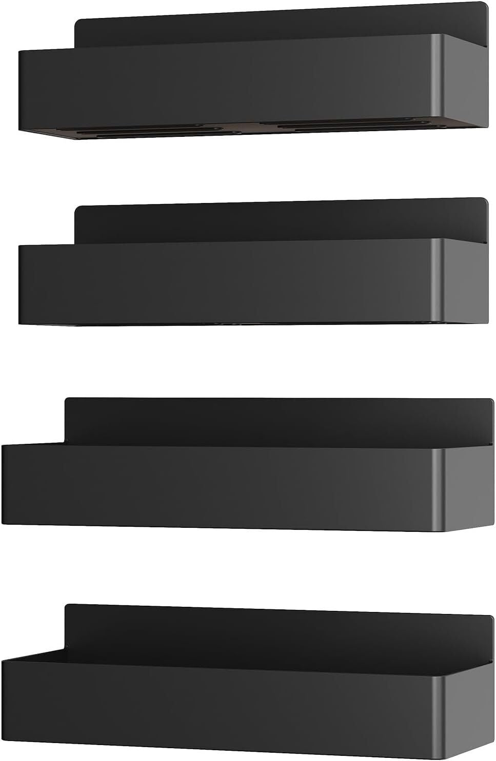 4-Pack Magnetic Spice Rack – Space-Saving Storage Shelf for Fridge, Oven or Wall | Aesthetic Pantry & Organization Small Kitchen Hack