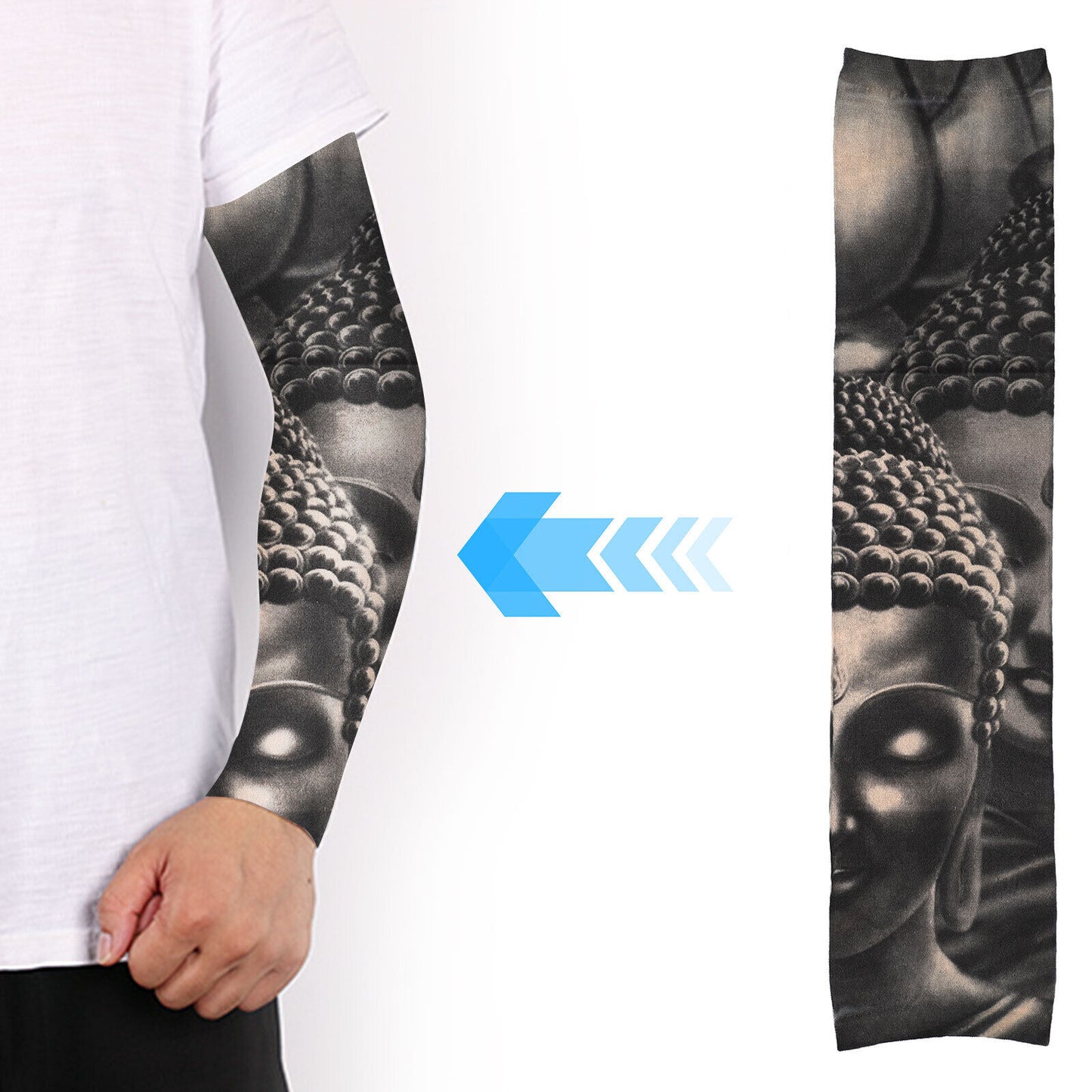 10/5Pcs Tattoo Cooling Arm Sleeves Cover Basketball Golf Sport UV Sun Protection