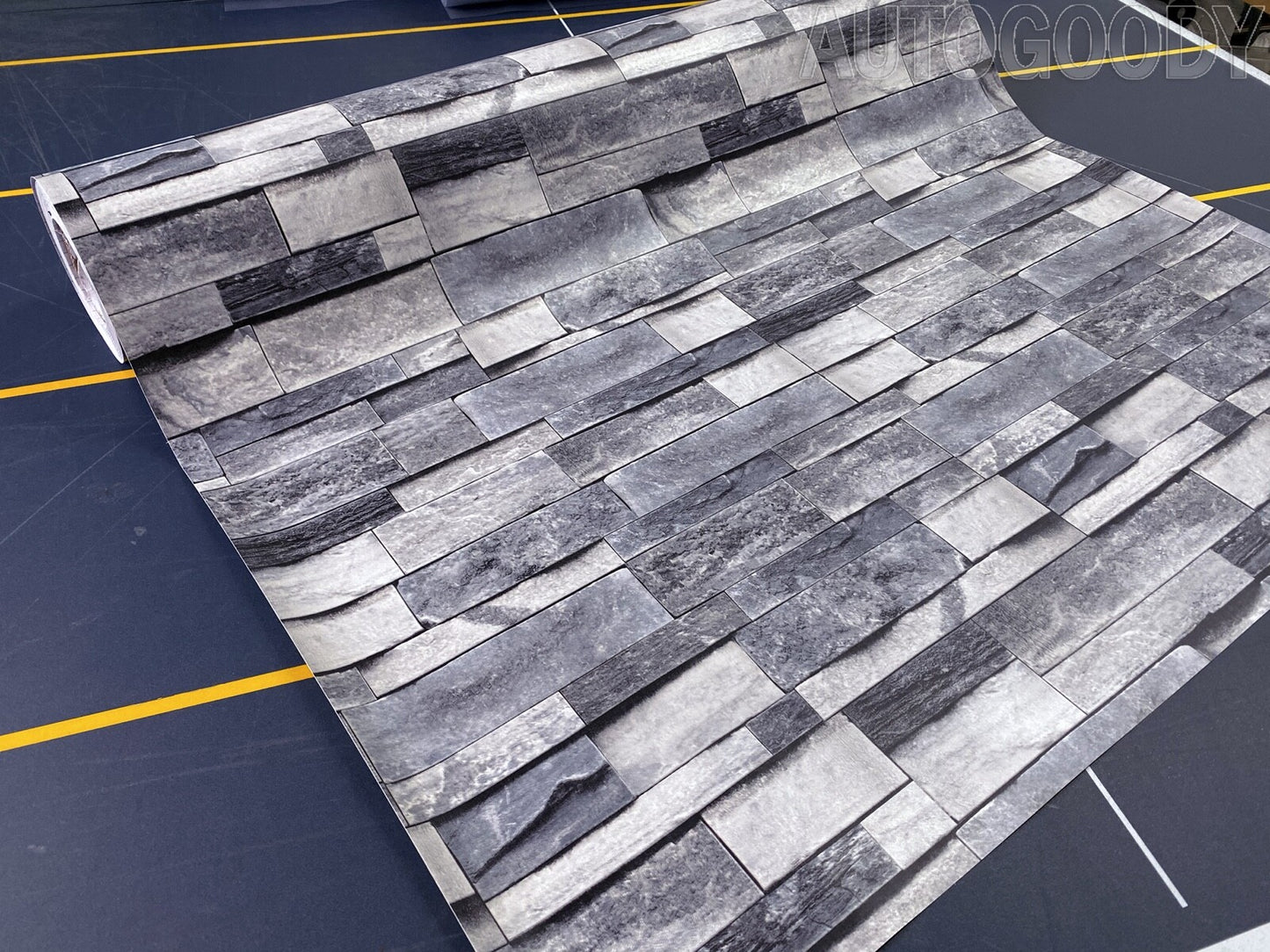 3D Stone Rock Wallpaper Background Modern Vinyl Film Sticker Peel-And-Stick Gray