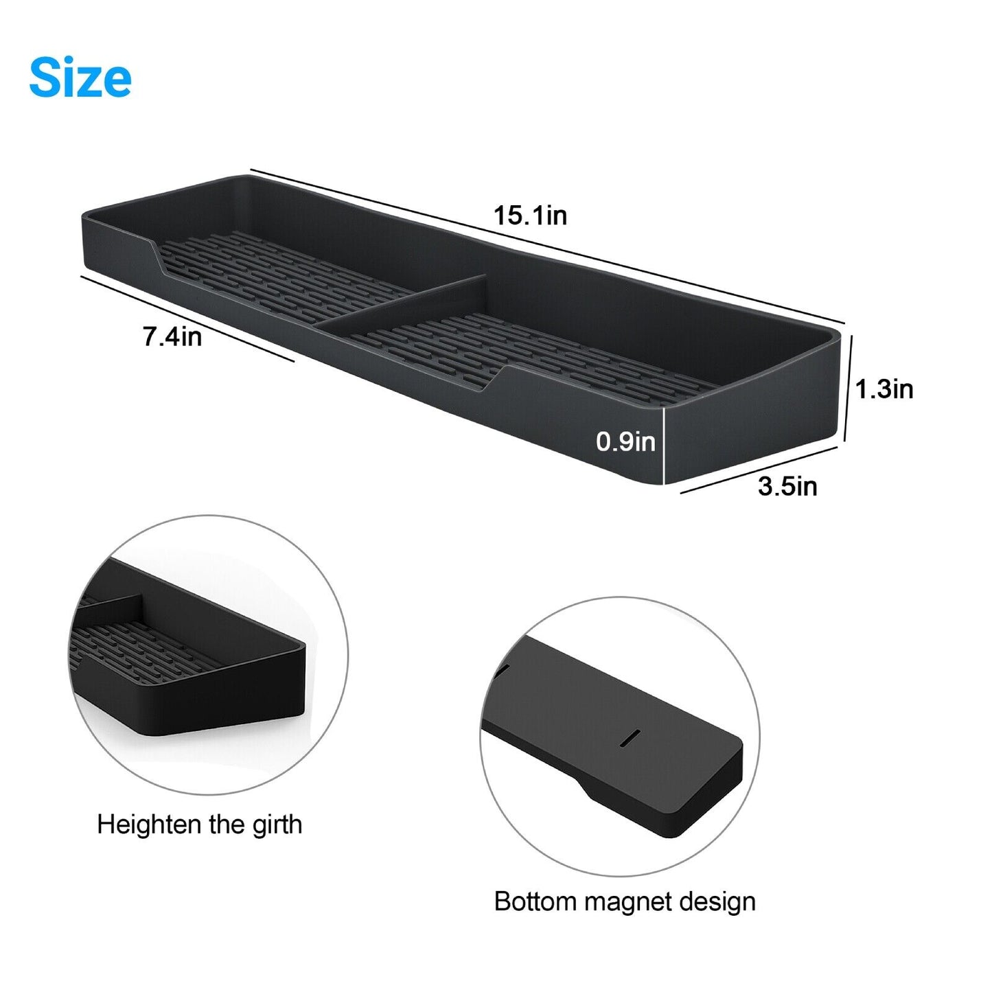 π₯ Magnetic Stove Top Shelf - Space-Saving Silicone Spice Rack, Easy to Clean, Fits Most Stoves, Non-Slip Storage Organizer for Kitchen Countertops π₯