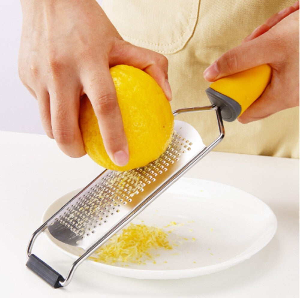 Stainless Steel Cheese & Citrus Zester – Premium Lemon Grater Kitchen Tool