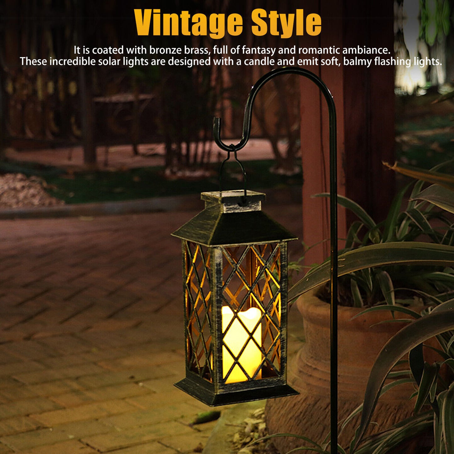 Solar Lantern Hanging Light – LED Outdoor Garden Lamp, Waterproof Yard Decor for Patio | Energy-Efficient, Ambient Lighting | TikTok Garden Vibe Must-Have