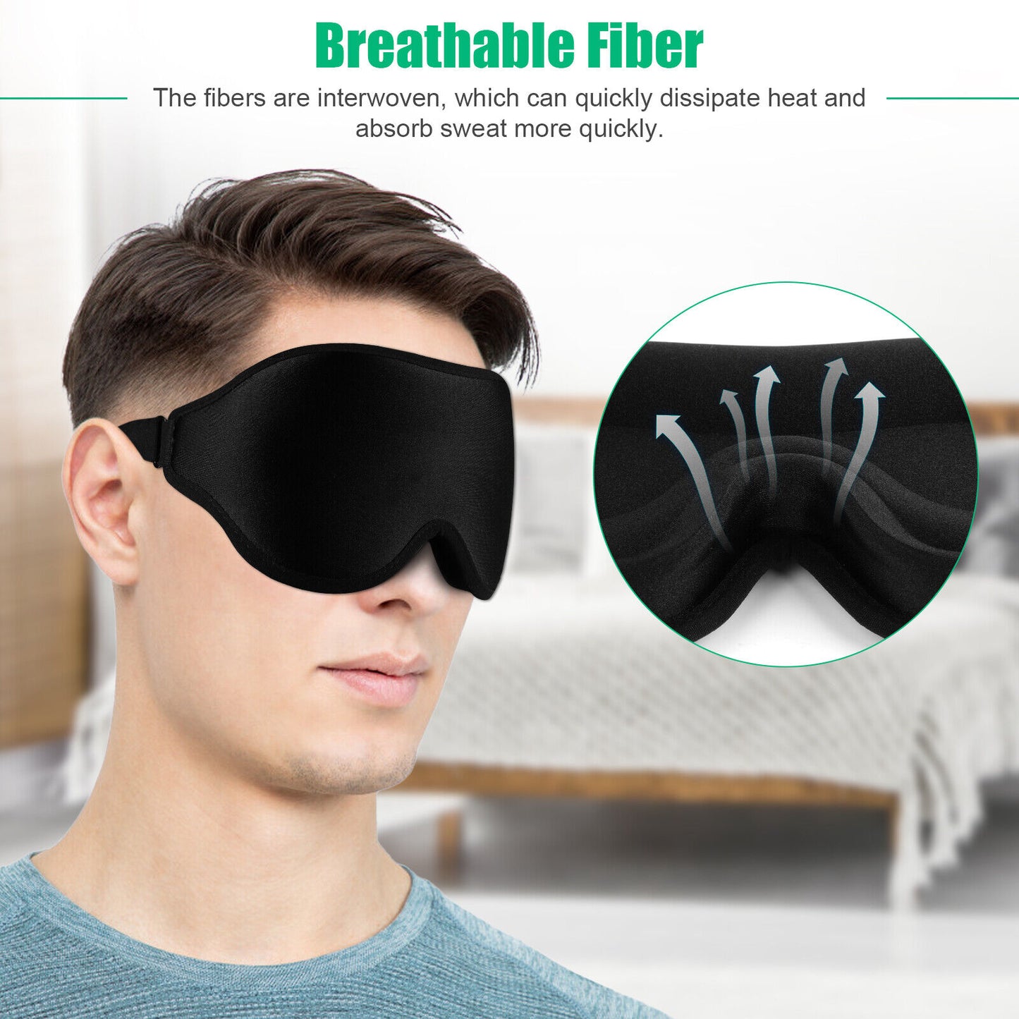 3D Travel Silk Eye Mask Sleeping Soft Padded Shade Cover Rest Relax Blindfold