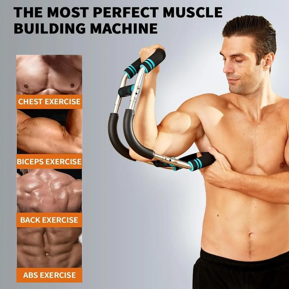 Upper Body Workout Tool Power Twister Bar 40-110LB Adjustable Arm Chest Trainer