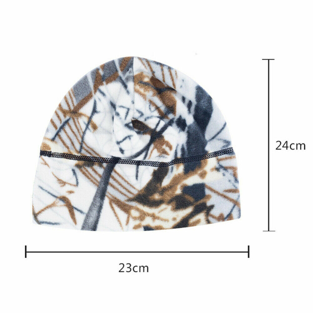 Camo Tactical Thermal Skull Cap Winter Warm Skiing Fleece Beanie Hat Men Womem