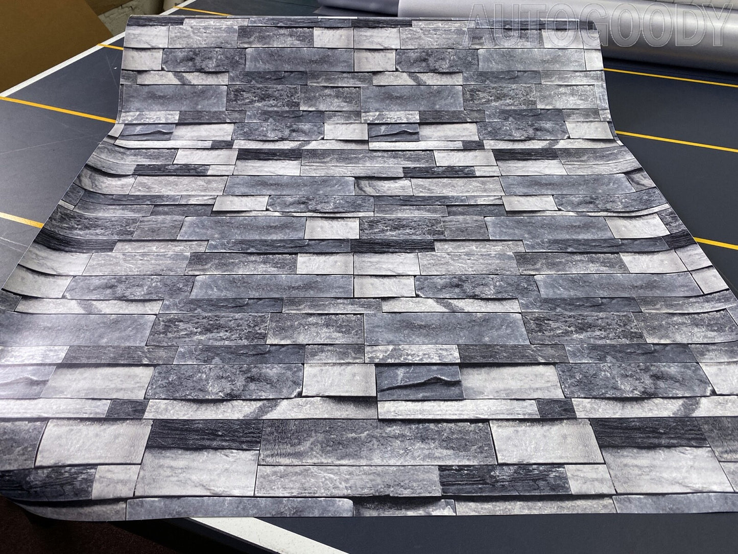 3D Stone Rock Wallpaper Background Modern Vinyl Film Sticker Peel-And-Stick Gray