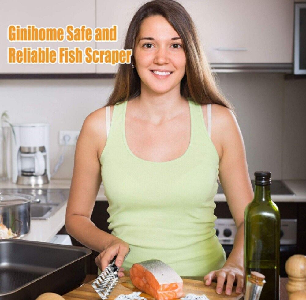Stainless Steel Fish Scaler Brush - Efficient Scales Scraper, Skin Remover Tool