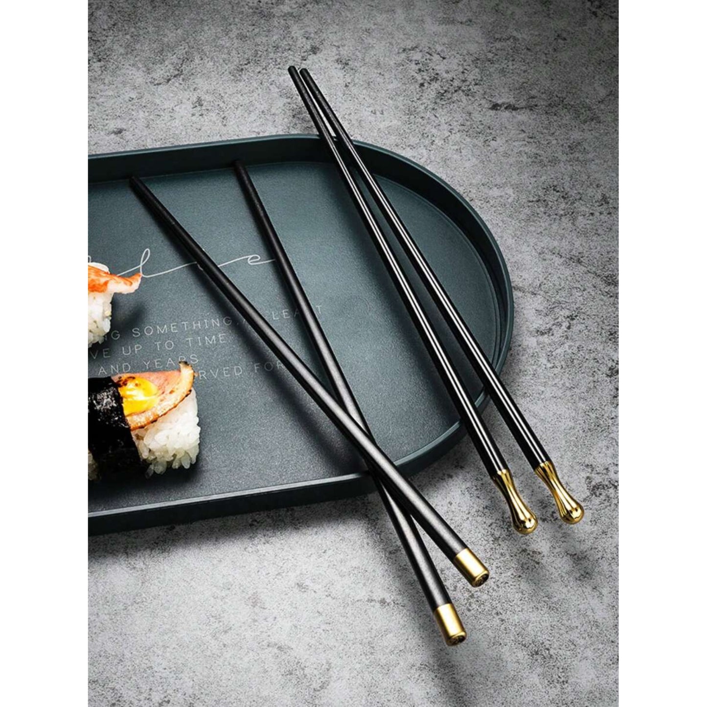 5 Pair Stainless Steel Chopsticks – Non-Slip Design, Stylish Kitchen Tools for Easy Gripping, Durable & Reusable Chop Sticks for Home or Dining!