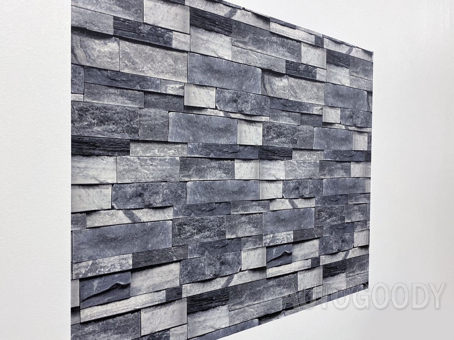 3D Stone Rock Wallpaper Background Modern Vinyl Film Sticker Peel-And-Stick Gray