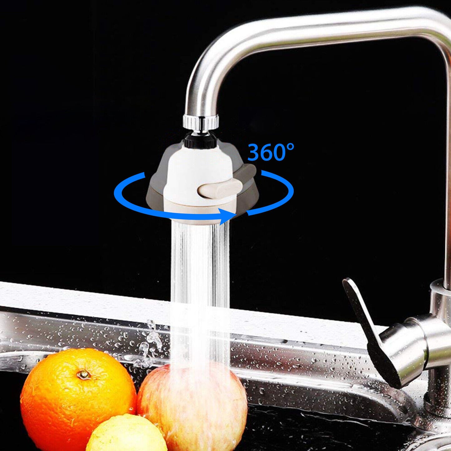 360° Swivel Faucet Spray Head – Kitchen Sink Water Filter System Attachment | Easy Clean, Splash-Proof, TikTok Viral Replacement Part & Sink Upgrade