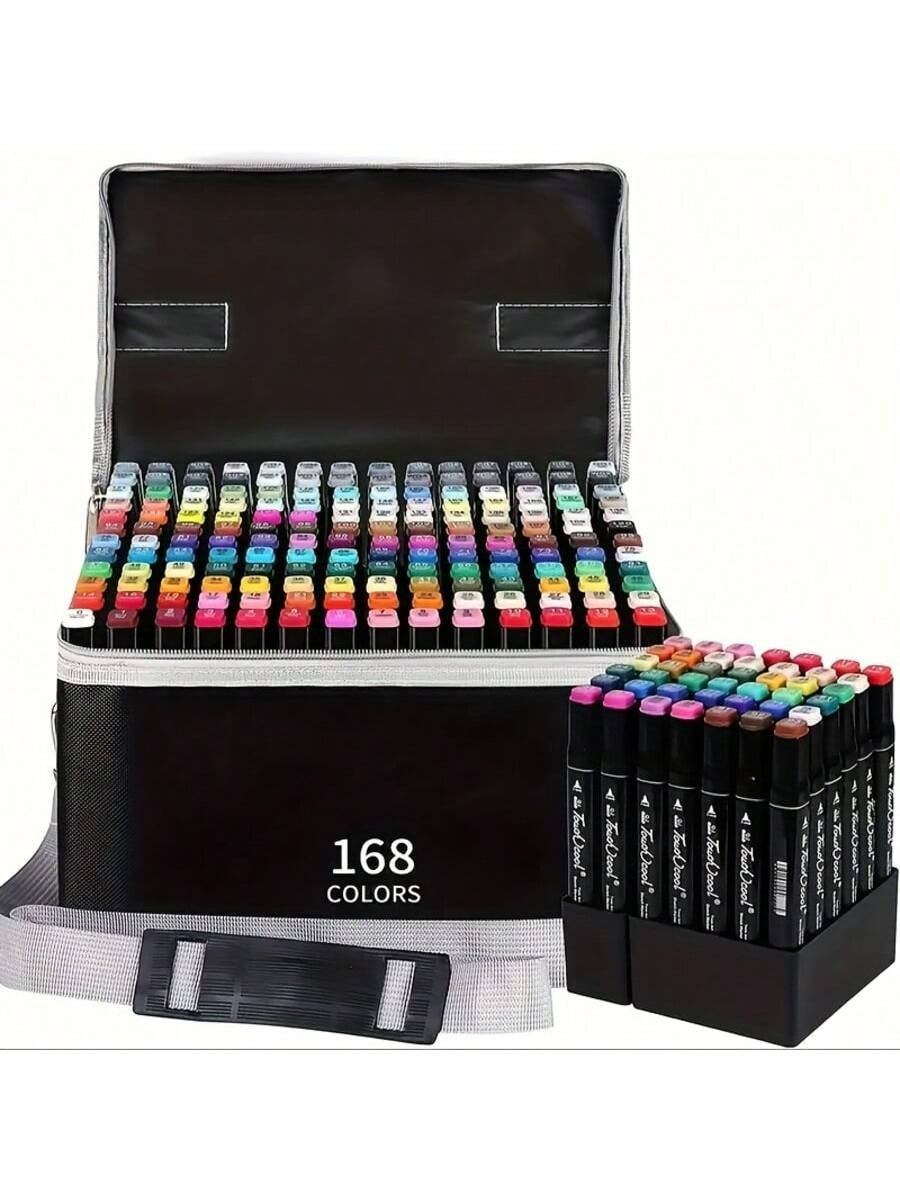 80/168 Colors Art Drawing Markers Set for Kids Adults Dual Tip Alcohol Markers