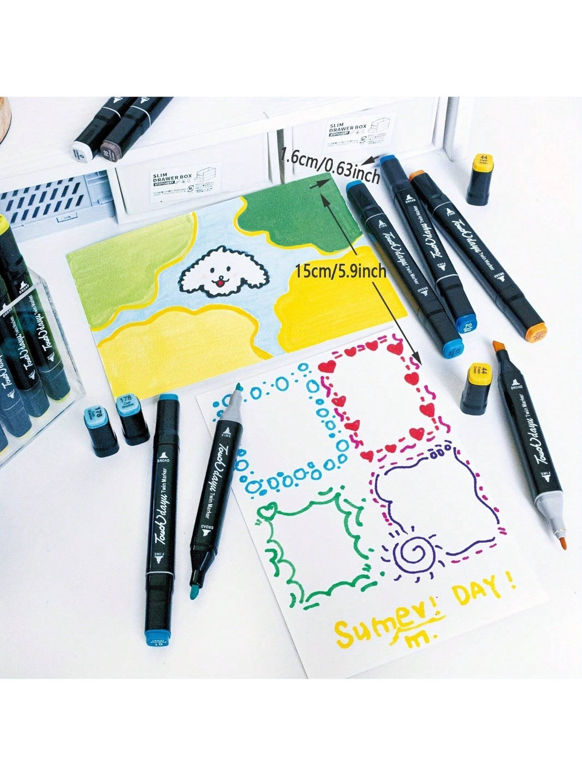 80/168 Colors Art Drawing Markers Set for Kids Adults Dual Tip Alcohol Markers