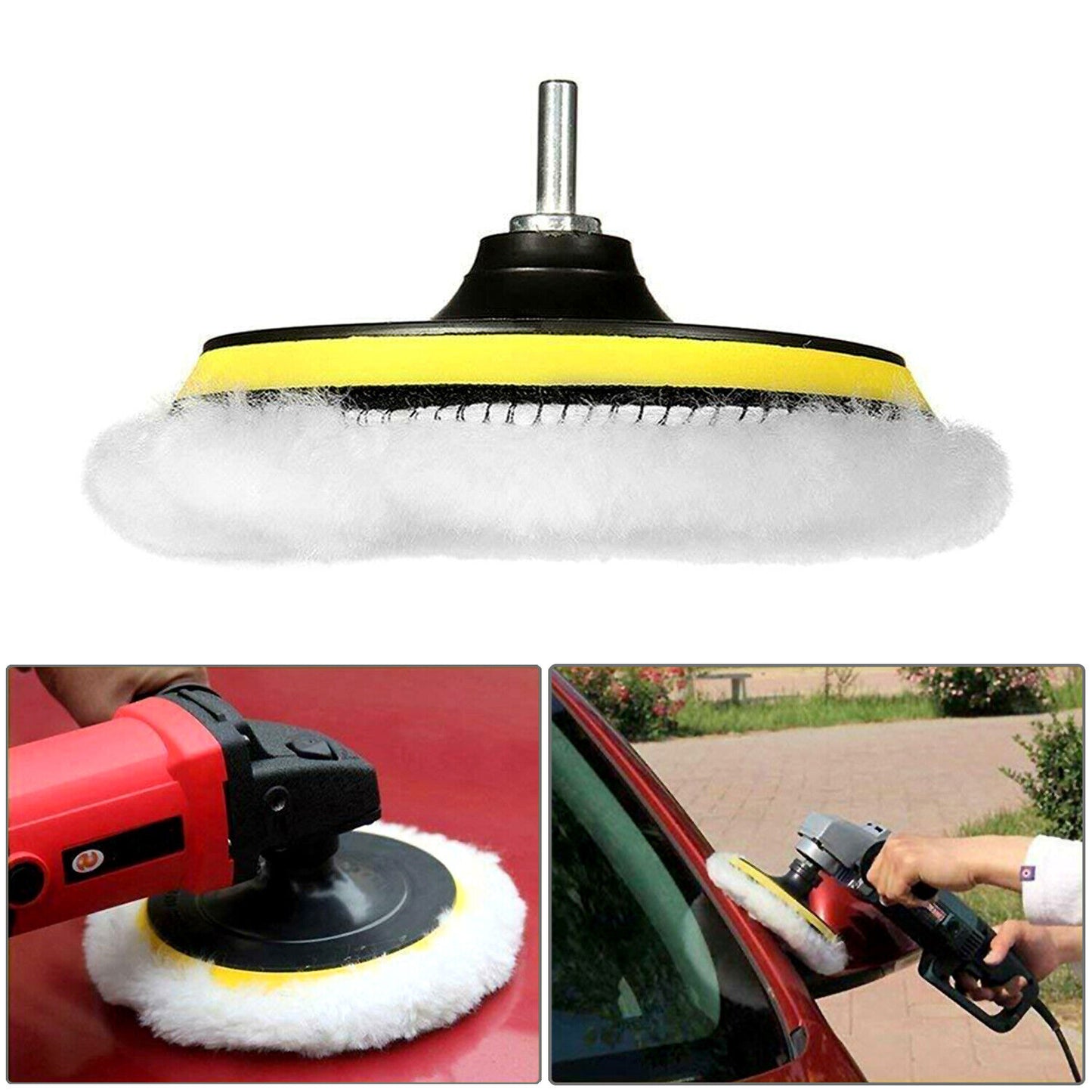 7 PCS 7 Inch Polishing Waxing Pad Sponge Buff Buffing Kit Set for Car Polisher