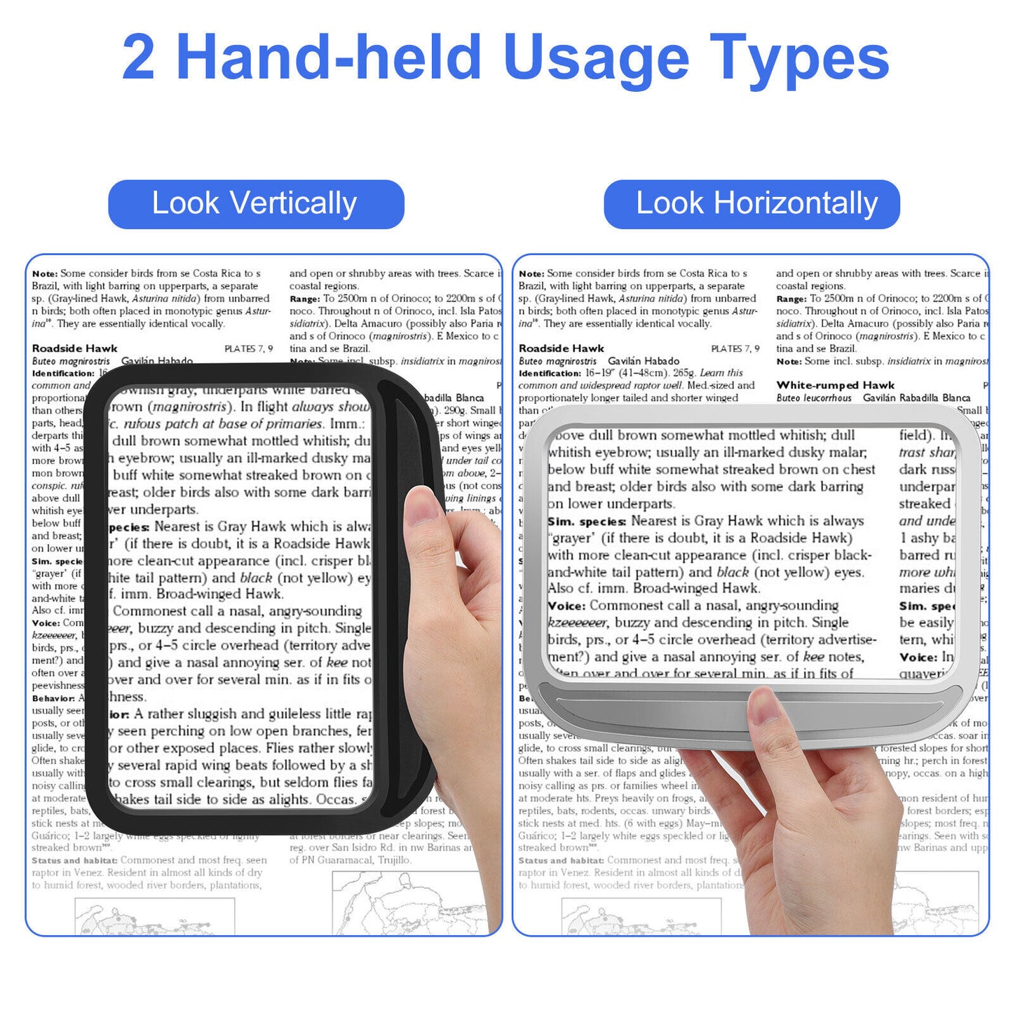 5X Full Page Magnifier – Handheld Magnifying Glass for Low Vision, Clear & Comfortable for Reading | TikTok Essential for Seniors & Hobbyists
