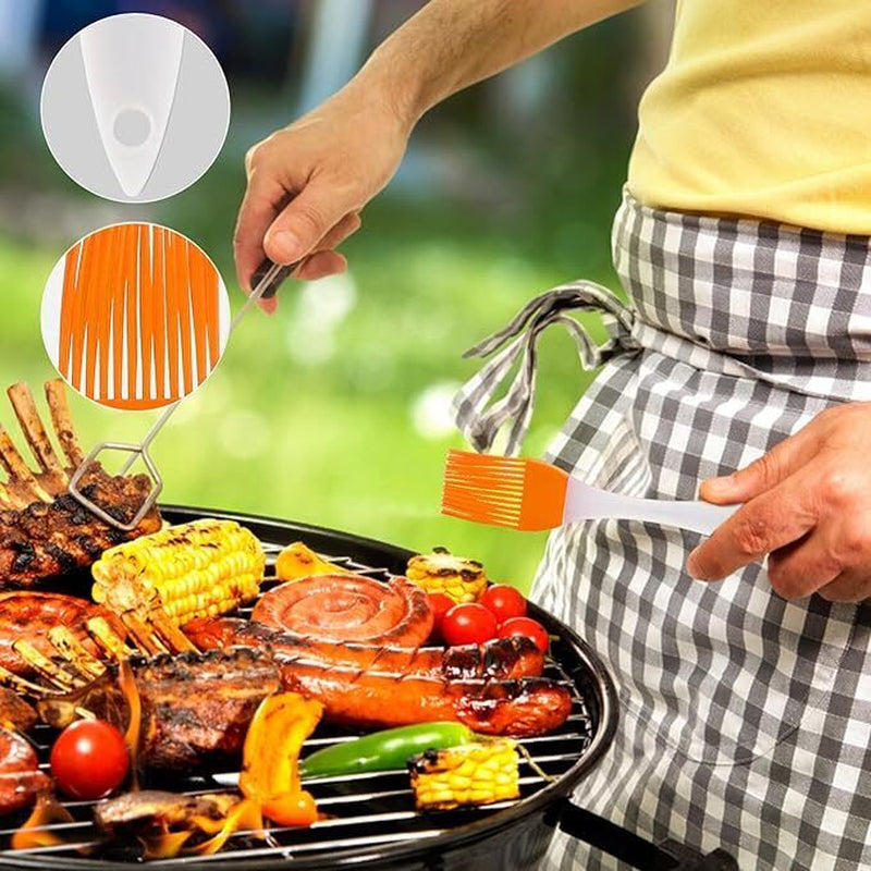 2PCS Silicone Oil & Basting Brushes – Heat-Resistant Pastry Tools for Baking, BBQ, Cooking & Party Prep Aesthetic Grill Master Gear
