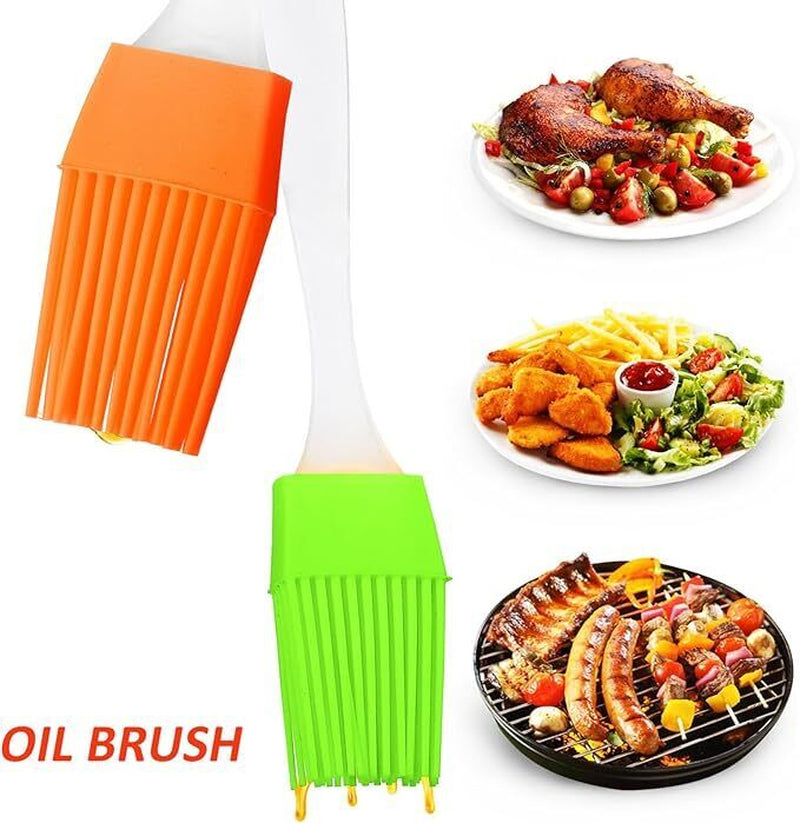 2PCS Silicone Oil & Basting Brushes – Heat-Resistant Pastry Tools for Baking, BBQ, Cooking & Party Prep Aesthetic Grill Master Gear
