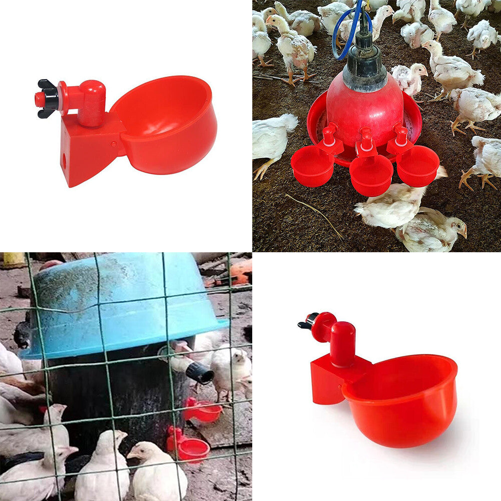 US 10 Pc Automatic Poultry Water Cups Drinker Chicken Duck Goose Turkey Quail