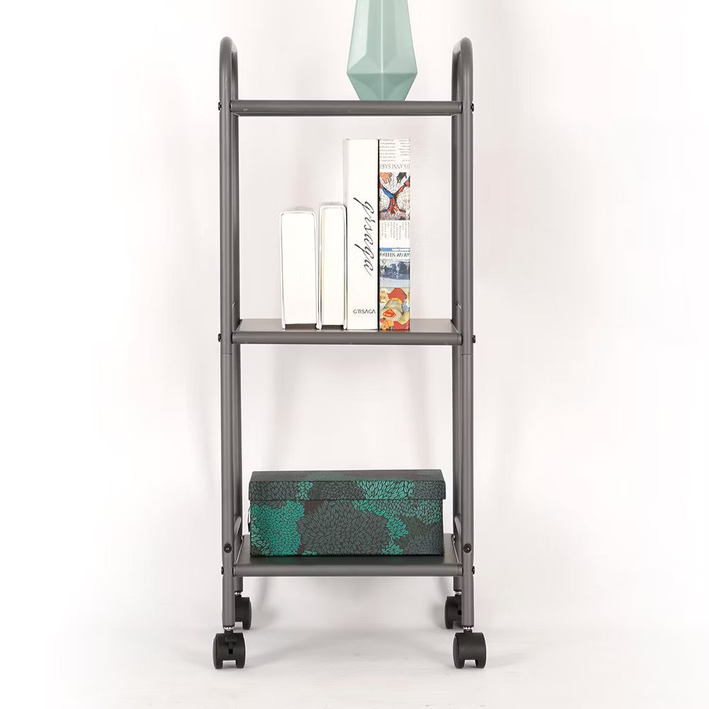 3 Shelf Wide Utility Storage Cart Gray - Room Essentials
