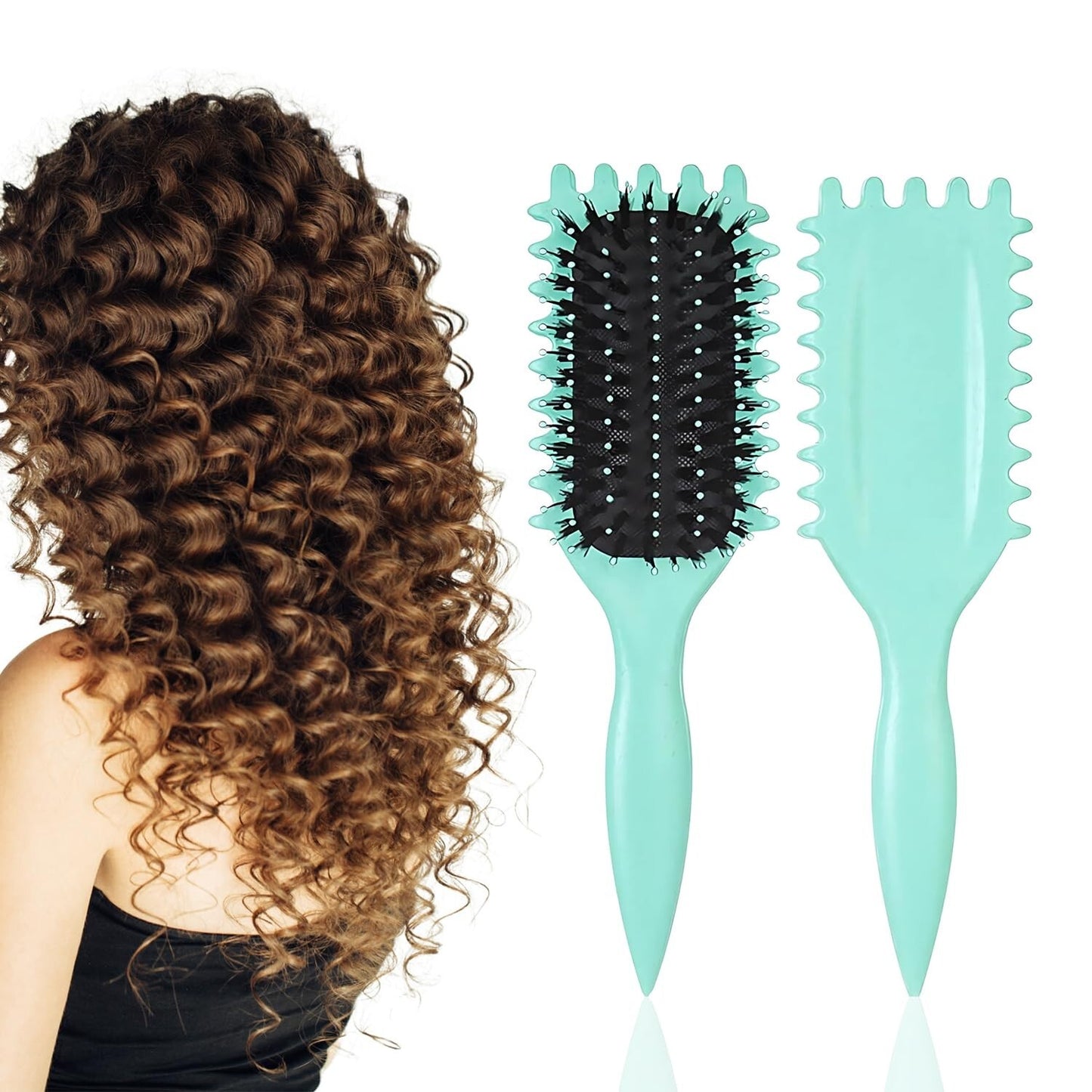 Curly Hair Brush, Curl Defining Brush, 2025 Bristle Styling Brush for Curly Hair