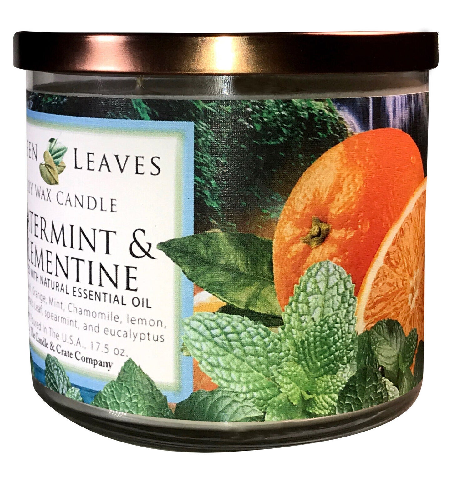 Watermint & Clementine Soy Candle, Spring Candle, Fruity Candle, Summer Candle