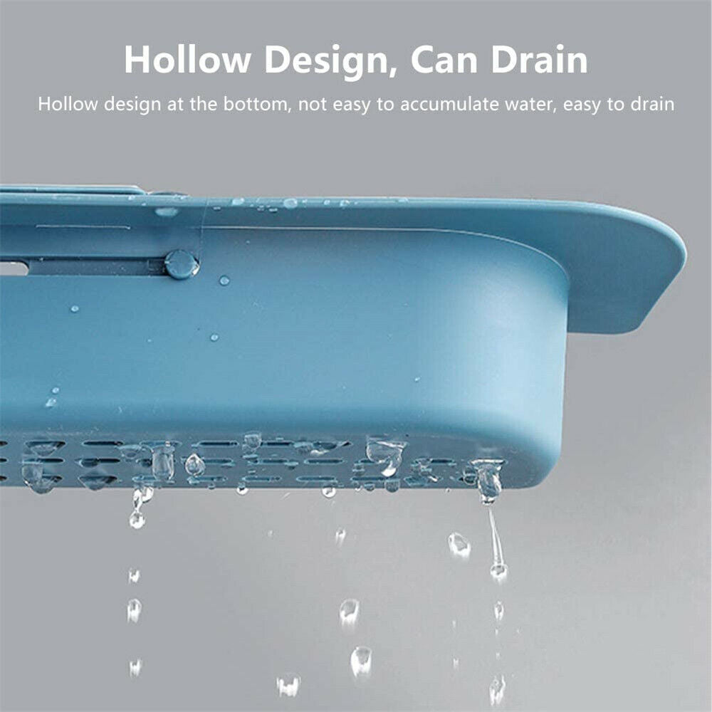 Sink Rack Telescopic Holder Expandable Storage Drain Kitchen Shelf Sponge Basket