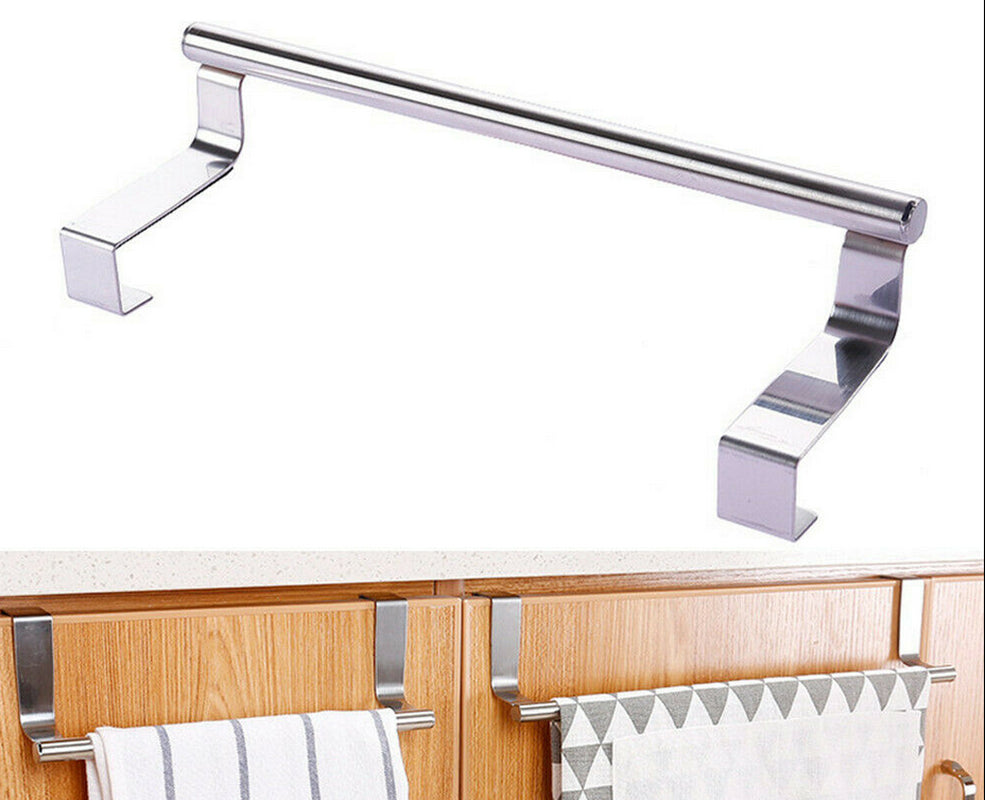2X Large over Cabinet Door Towel Rack Bar Hook Kitchen Storage Shelf Holders USA
