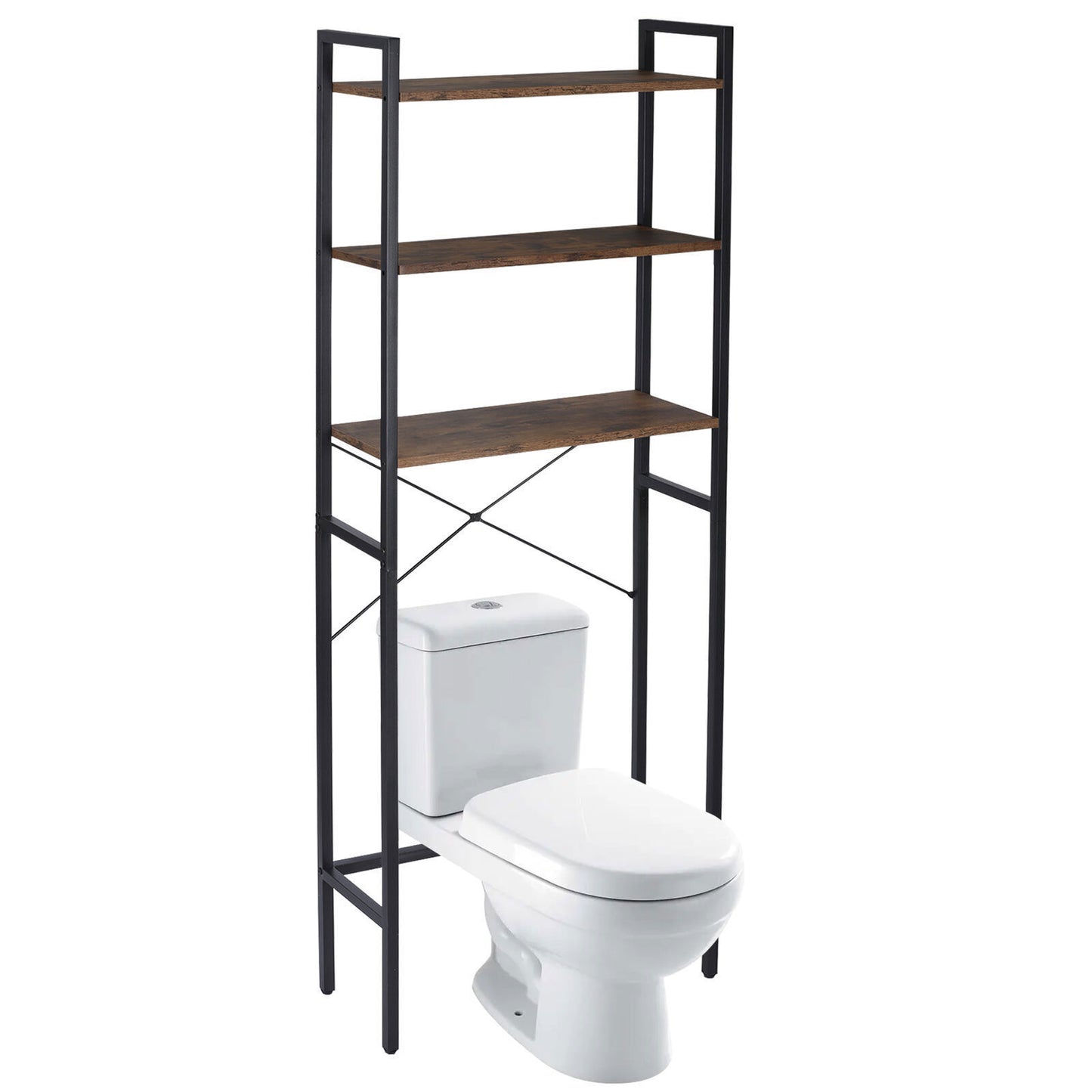 3-Tier Bathroom Storage Shelf over Toilet Rack Organizer Freestanding Shelving