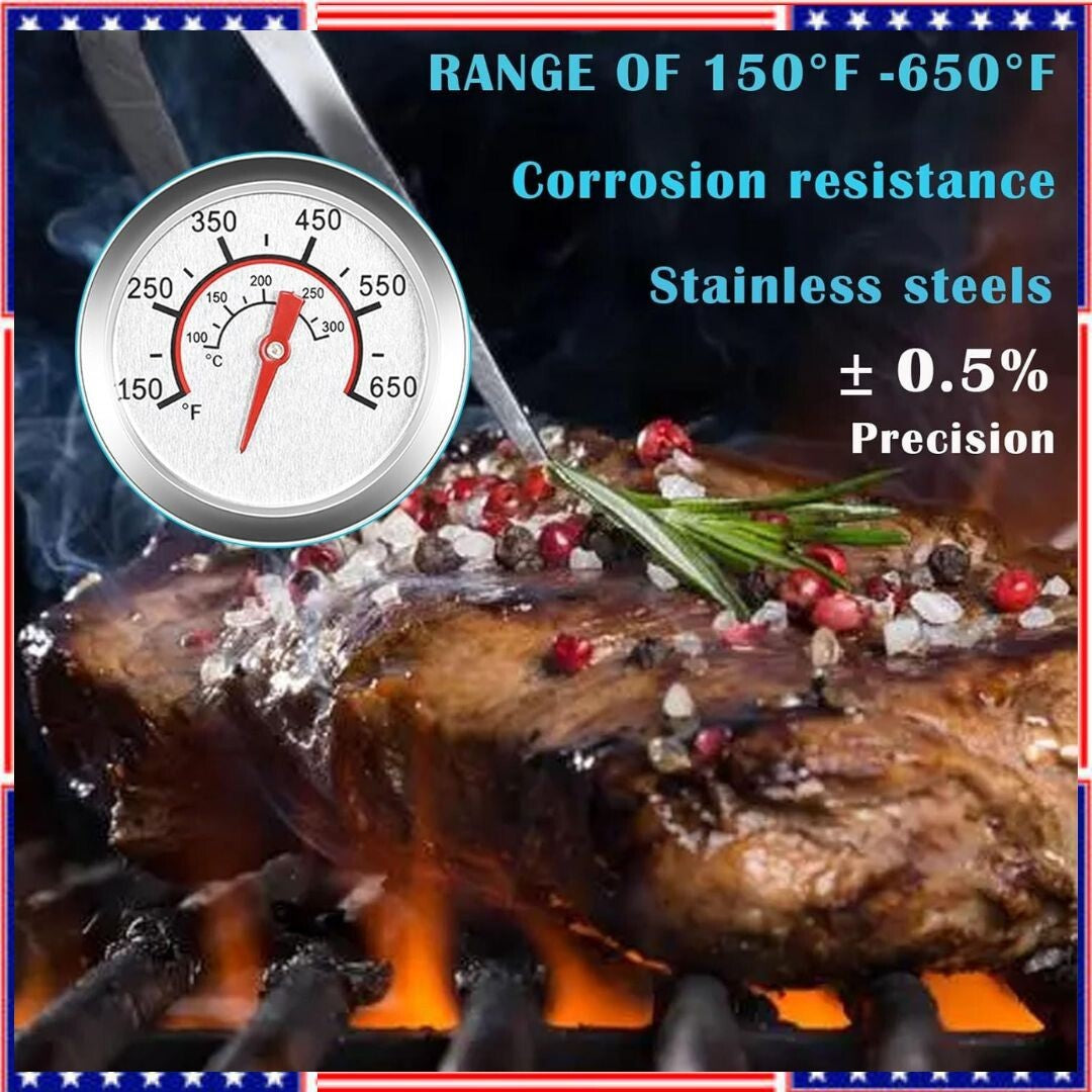 1.8" Lid Temperature Gauge for Charbroil Grill Thermometer Replacement