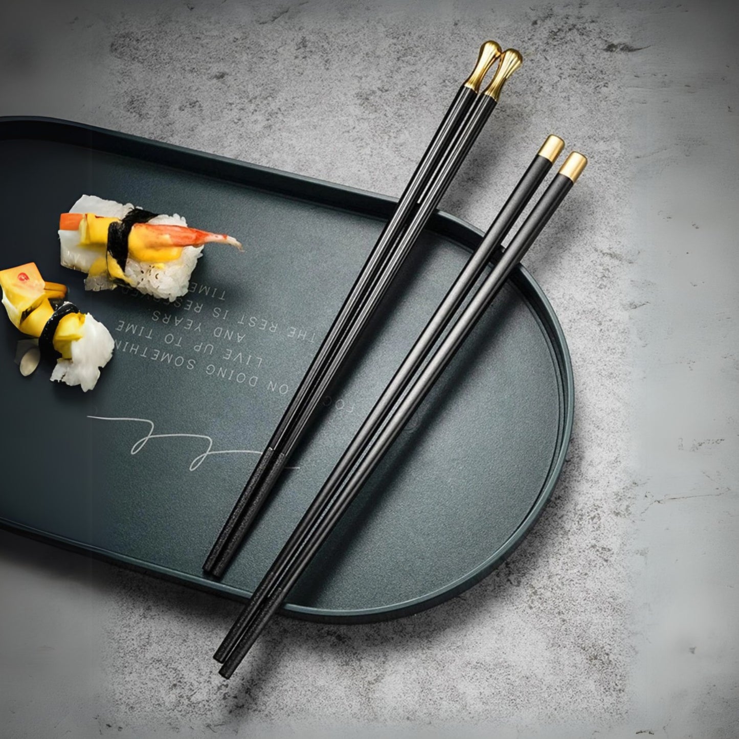 5 Pair Stainless Steel Chopsticks – Non-Slip Design, Stylish Kitchen Tools for Easy Gripping, Durable & Reusable Chop Sticks for Home or Dining!