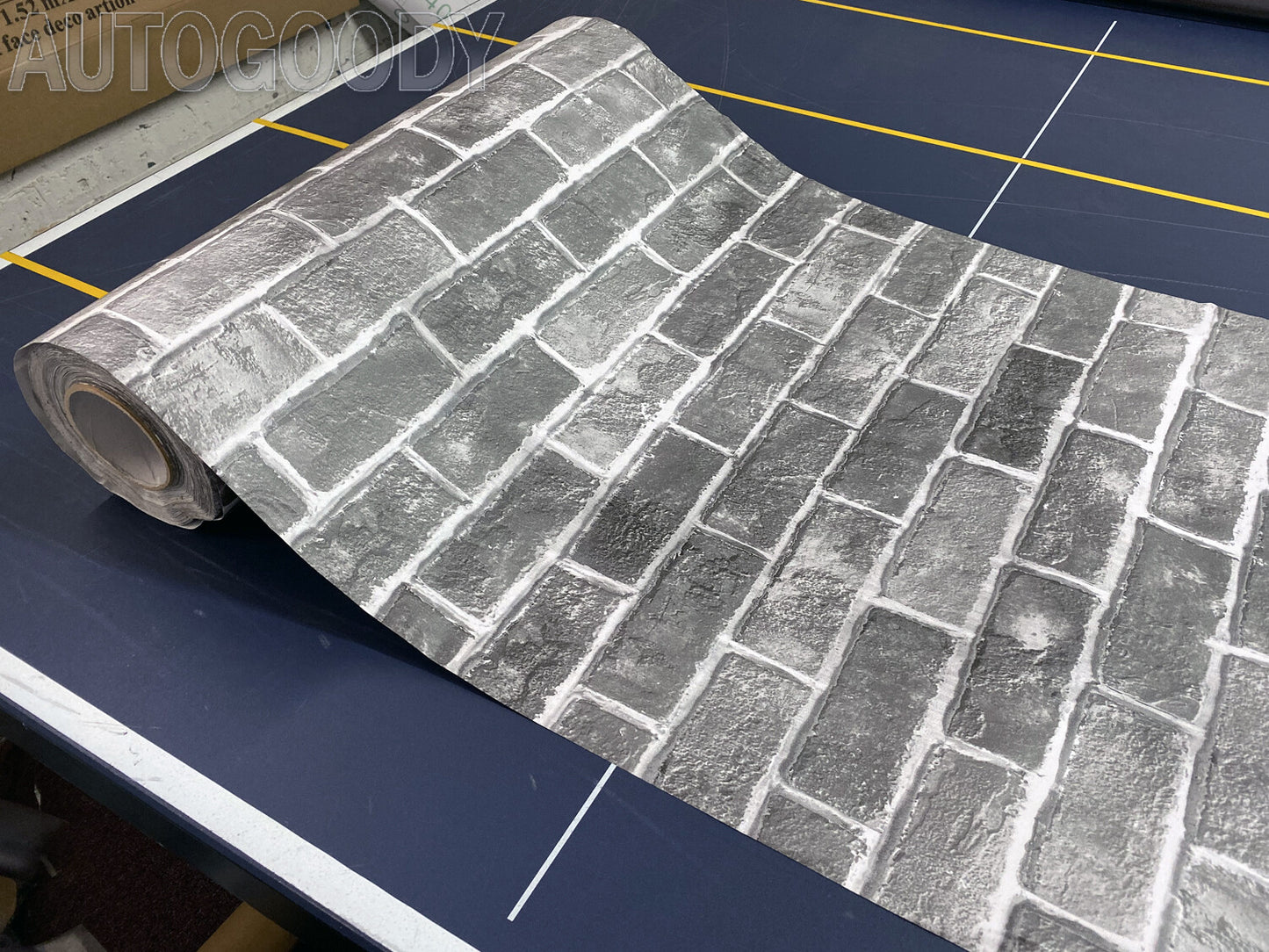 3D Brick Stone Wallpaper Background Vinyl Film Sticker Peel-And-Stick Gray Dark