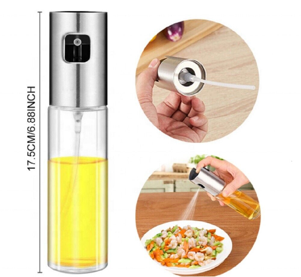 Stainless Steel Olive Oil Sprayer Mister – Cooking Spray for BBQ, Salad, Baking