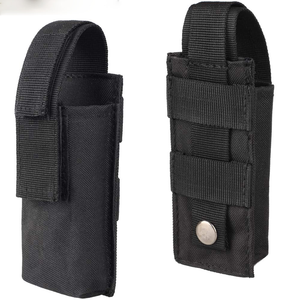 Tactical Nylon Molle Flashlight Holder Belt Holster Flashlight Torch Case Pouch