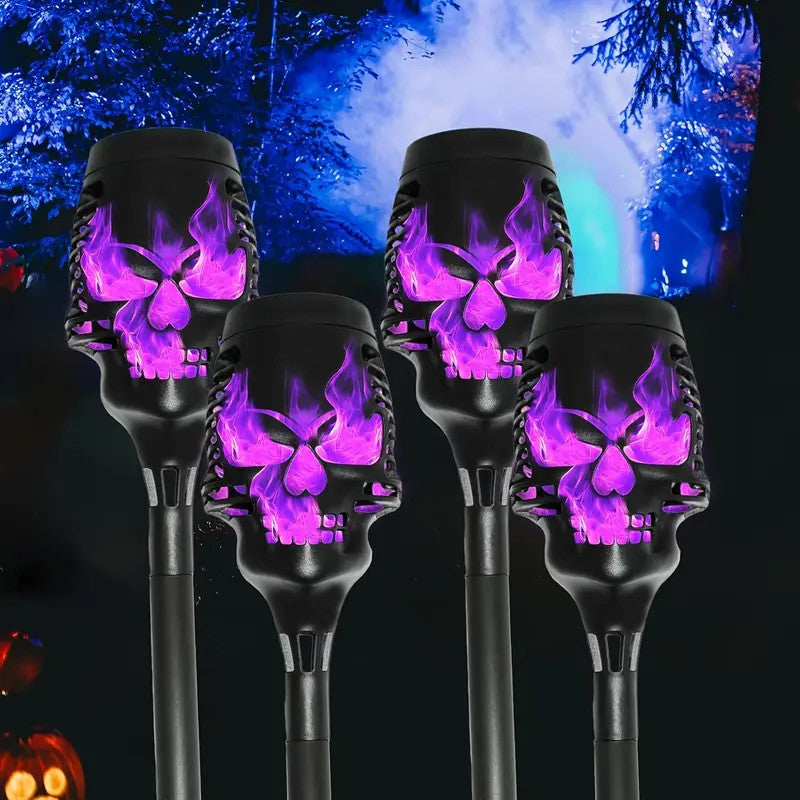 4 PACK Flickering Solar Lights Flame Torch Outdoor Landscape Garden Yard Lights