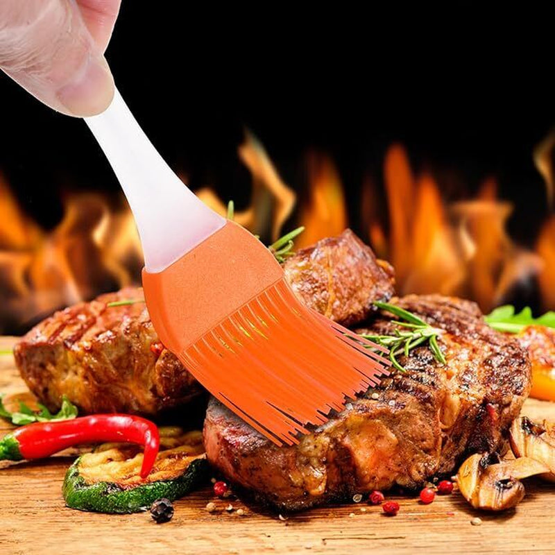 2PCS Silicone Oil & Basting Brushes – Heat-Resistant Pastry Tools for Baking, BBQ, Cooking & Party Prep Aesthetic Grill Master Gear