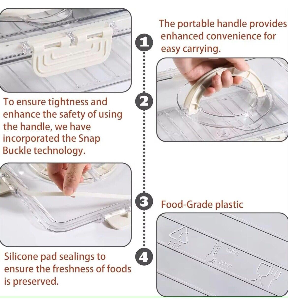 veggie tray, Snack Container with Removable Cups – Portable, Airtight & Stackable for Snacks, Charcuterie, Fruits, Meal Prep & Pantry Organization