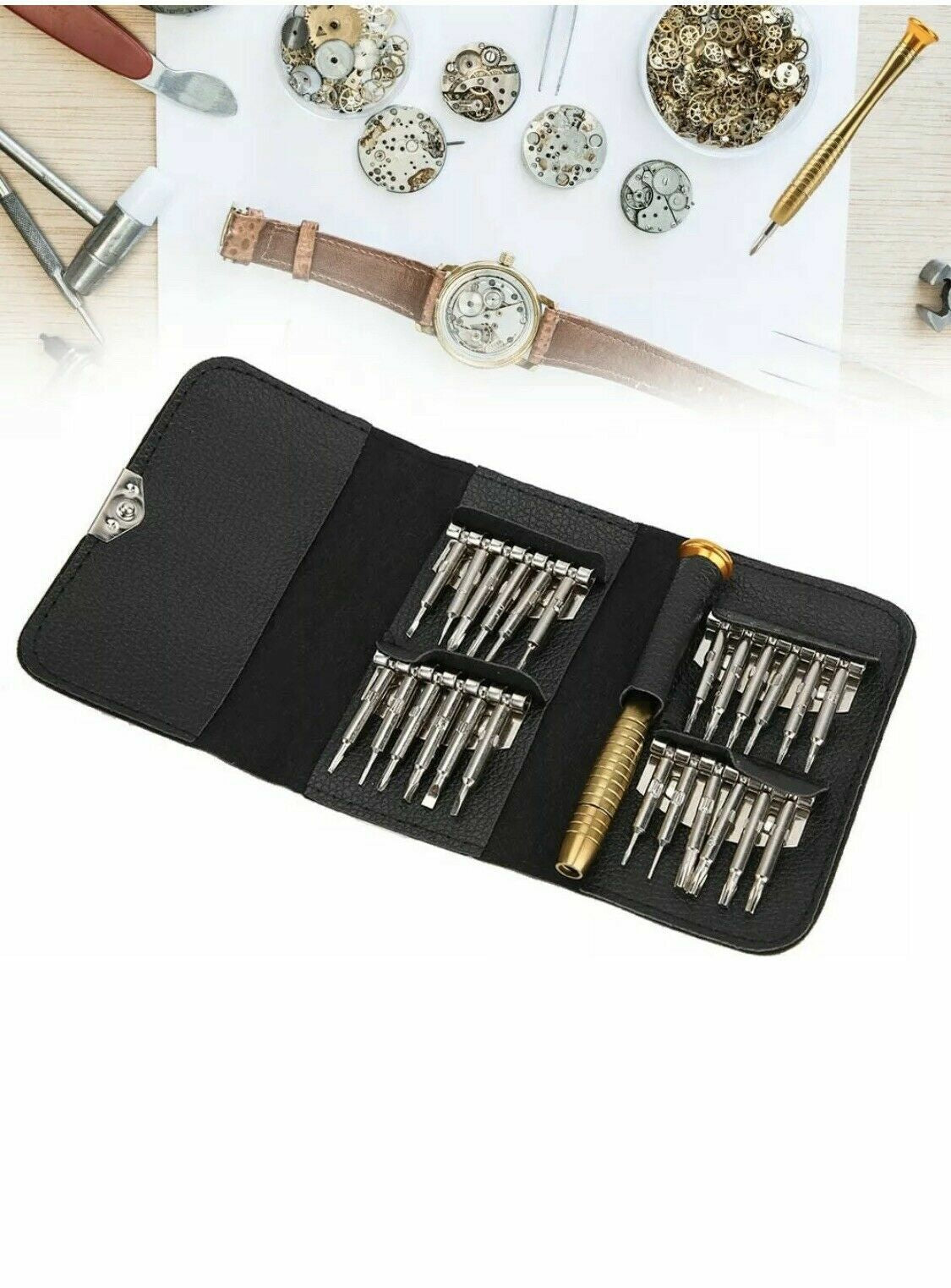 Watchmakers Professional Eyeglasses Watch Screwdriver Precision Repair Tools Set