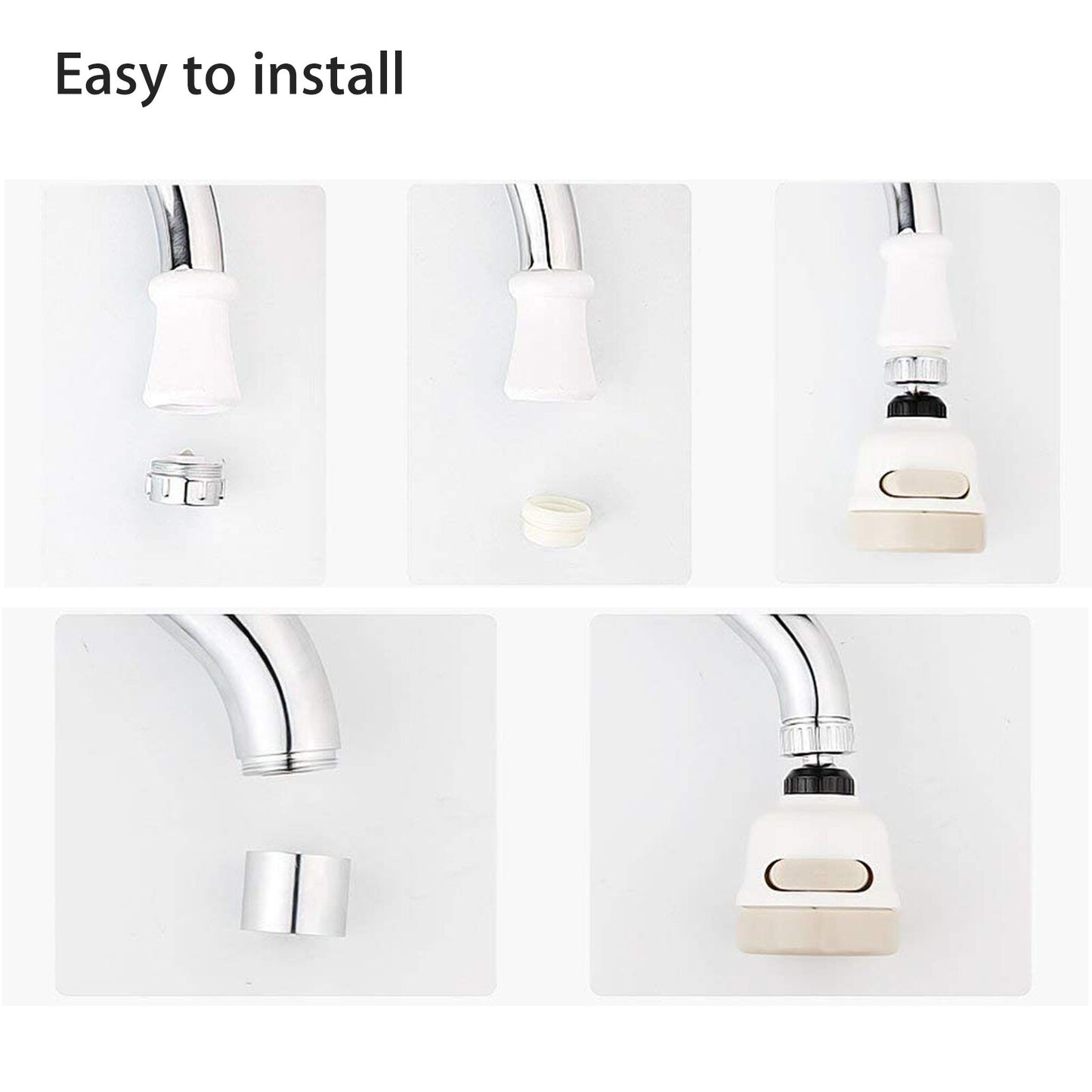 360° Swivel Faucet Spray Head – Kitchen Sink Water Filter System Attachment | Easy Clean, Splash-Proof, TikTok Viral Replacement Part & Sink Upgrade